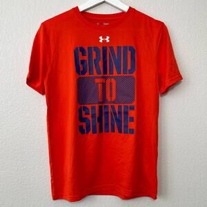 Under Armour Youth Boy's Red T-Shirt Graphic Sport Short Sleeve Youth Size Large